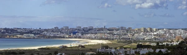 Panoramatický pohled na luz v southcoast z Portugalska — Stock fotografie