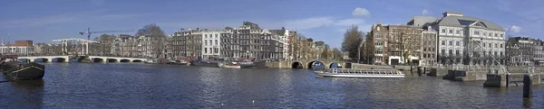 Panoramic view at Amsterdam citycenter in the Netherlands — Stock Photo, Image