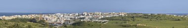 Panoramic view at Portimao city and harbor in the Algarve in Portugal clipart