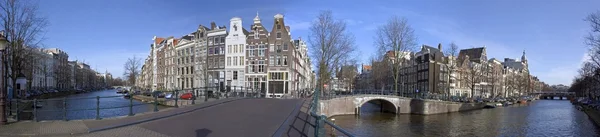 オランダのアムステルダム シティ センターでのパノラマ ビュー — ストック写真