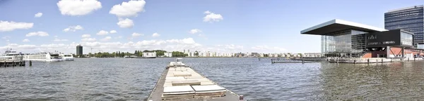 Panorama vanaf de haven van amsterdam Nederland — Stockfoto
