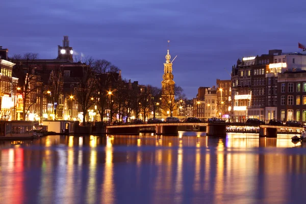 Město malebné z Amsterdamu v Nizozemsku — Stock fotografie