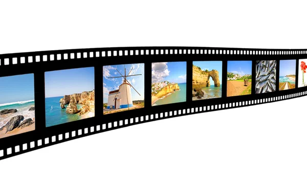 stock image Film frame with pictures from Portugal