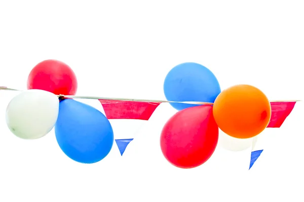 Festa balões e bandeiras — Fotografia de Stock