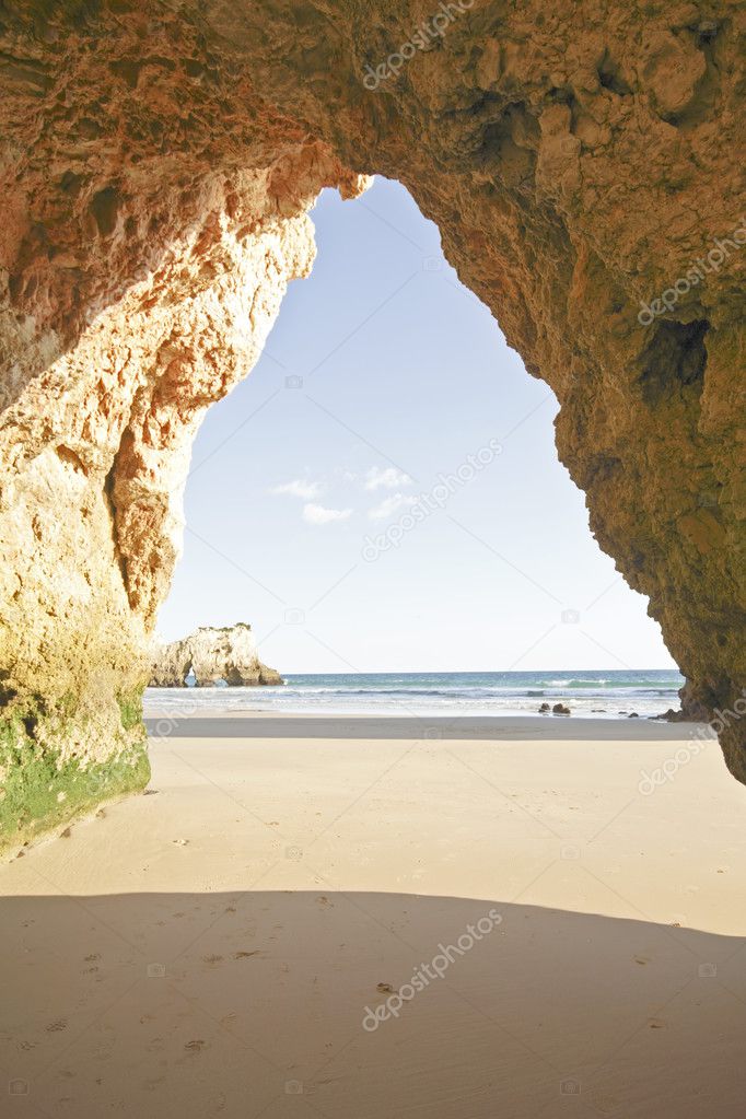 Beautiful southcoast in the Algarve in Portugal