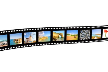 Film frame with pictures from Portugal clipart