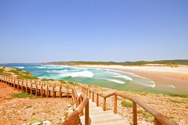 Carrapateira beach in the Algarve Portugal clipart