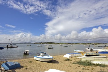 Harbor from Lagos in the Algarve in Portugal clipart