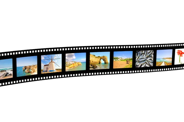 stock image Film frame with pictures from Portugal