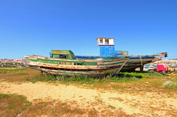 Lagos, Portekiz eski fisherboat — Stok fotoğraf