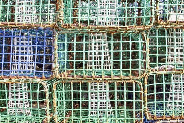 Stapel van krab manden — Stockfoto