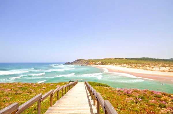 Praia amoreira in der algarve portugal — Stockfoto