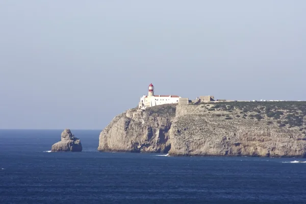Maják v sagres, nejvíce jižním bodem z Evropy v Portugalsku — Stock fotografie