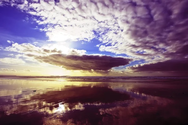 Portekiz Atlantik Okyanusu güzel günbatımı — Stok fotoğraf