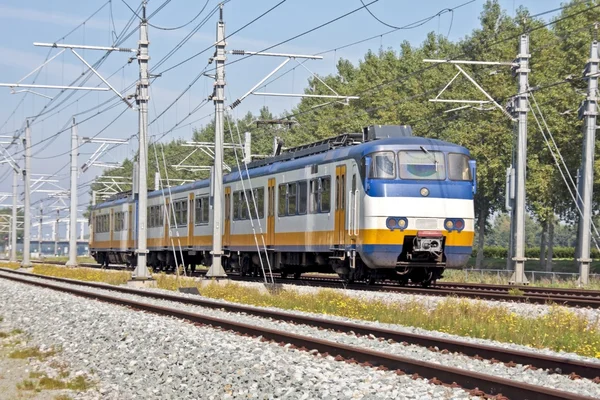 Kolejowej w okolicach z Holandii — Zdjęcie stockowe