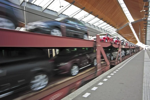 New cars transportation — Stock Photo, Image