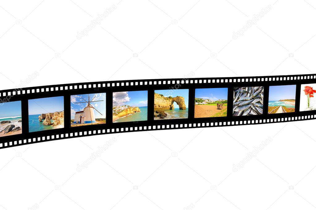 Film frame with pictures from Portugal