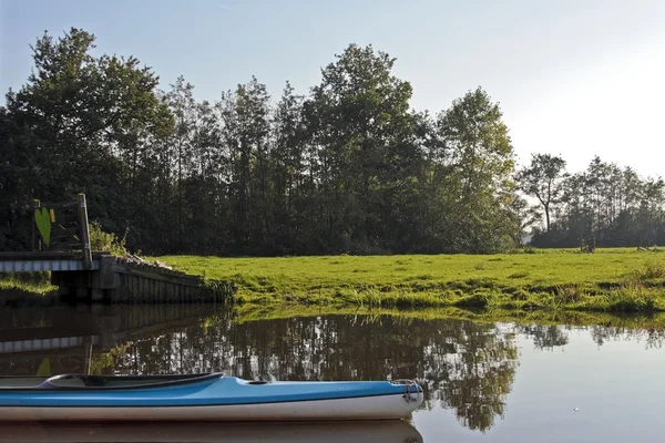 Sport boot op een rivier — Stockfoto