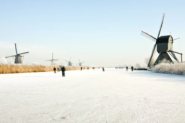在荷兰的冬天 — 图库照片
