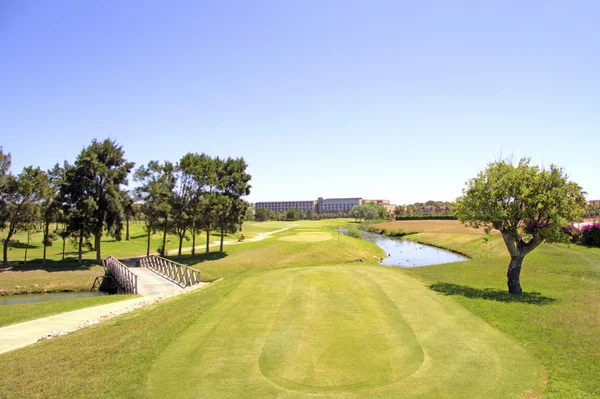 Campo de golfe no Algarve Portugal — Fotografia de Stock