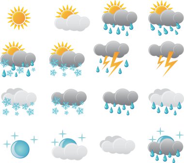 Weather Icon Set clipart