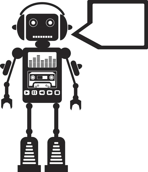 音楽ロボット — ストックベクタ