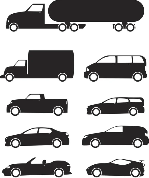 Set di icone dei veicoli — Vettoriale Stock