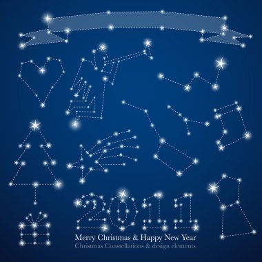 Christmas constellations clipart