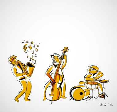 Jazz trio clipart