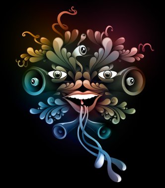 Funky carnival illustration clipart