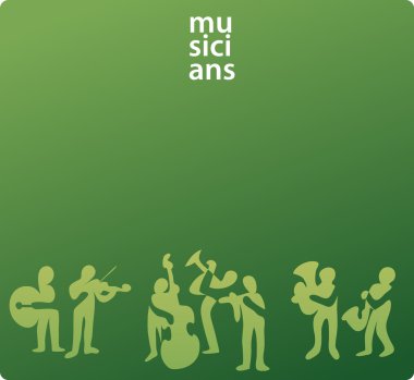 Abstract musicians background clipart