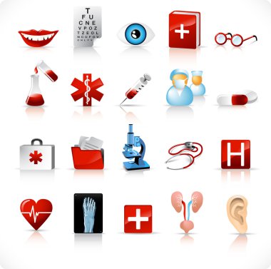 Medical icons set 2 clipart