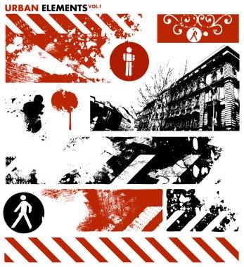 Urban design elements clipart