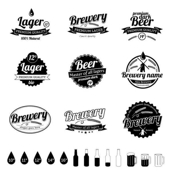Colección de cerveza de primera calidad — Vector de stock