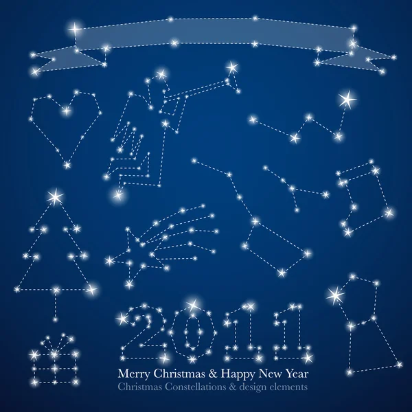 Constelaciones de Navidad — Archivo Imágenes Vectoriales