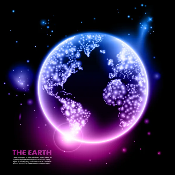 Earth at night — Stock Vector