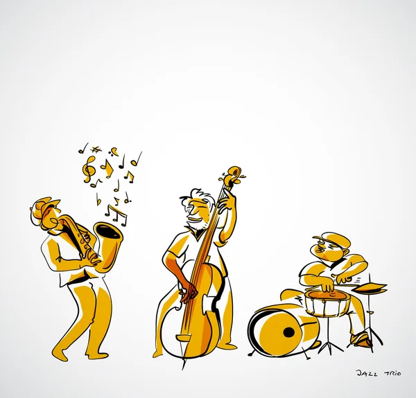 Trio jazz — Image vectorielle