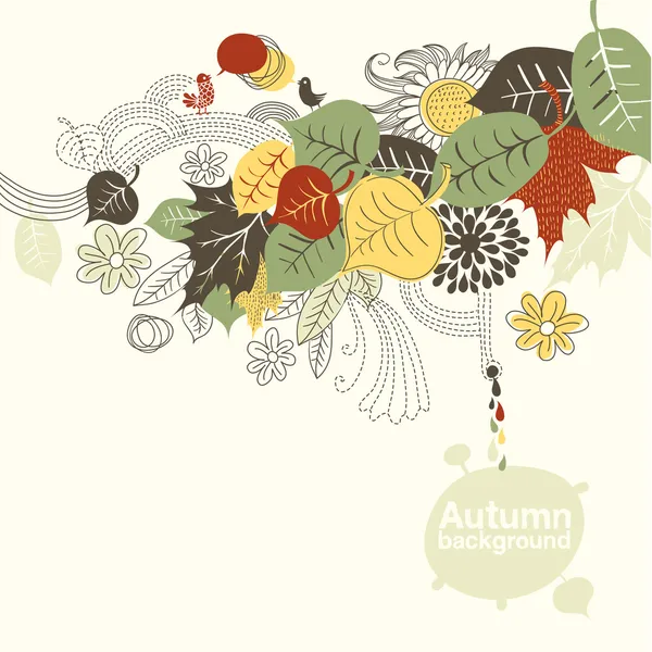 Herbst Hintergrund - kreative saisonale Vektorillustration — Stockvektor