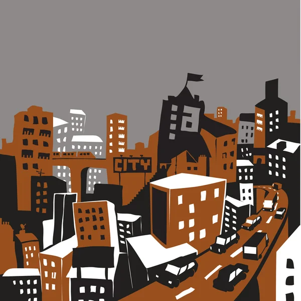 Illustration de ville métropolitaine — Image vectorielle
