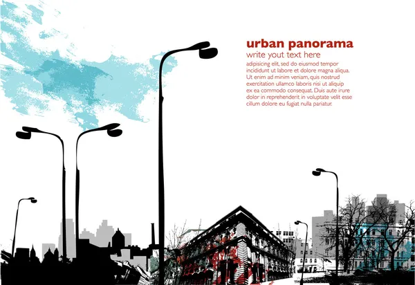 Fondo vertical urbano — Archivo Imágenes Vectoriales