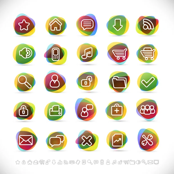 Web icons with transparency effects (eps10) — Stock Vector