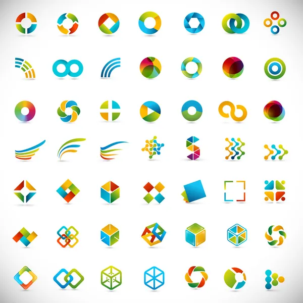 49 Gestaltungselemente - Kollektion kreativer Symbole Stockvektor