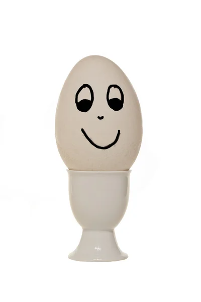Улыбающееся яйцо — стоковое фото