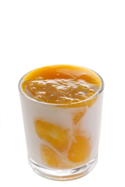 Pomerančový jogurt — Stock fotografie