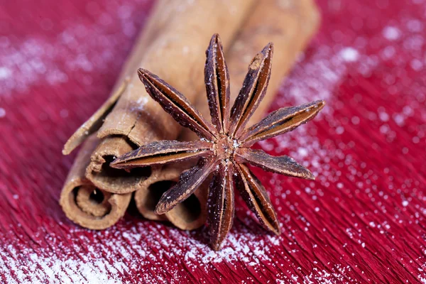 Christmas spice kaneel en anijs — Stockfoto