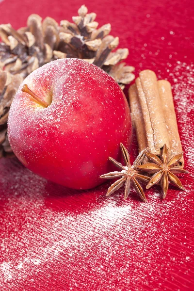 Boże Narodzenie jabłko anis i cynamon — Zdjęcie stockowe