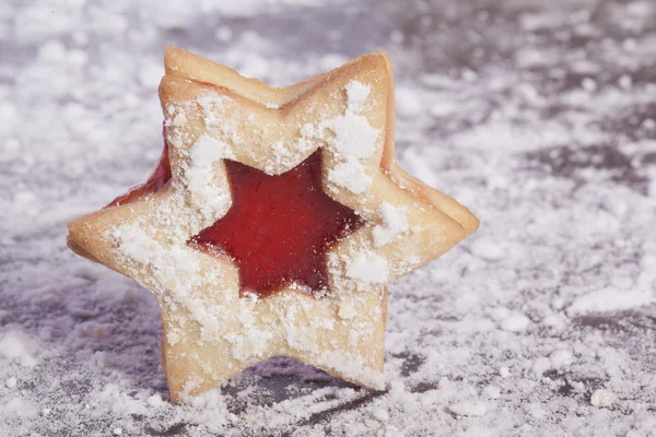 Рождественская звезда Jam Cookies — стоковое фото