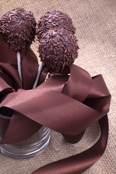 Chocolade sprincle cakepops — Stockfoto