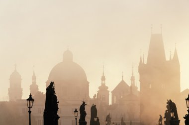 Prague charles bridge clipart