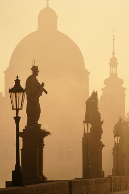 Charles bridge prague clipart